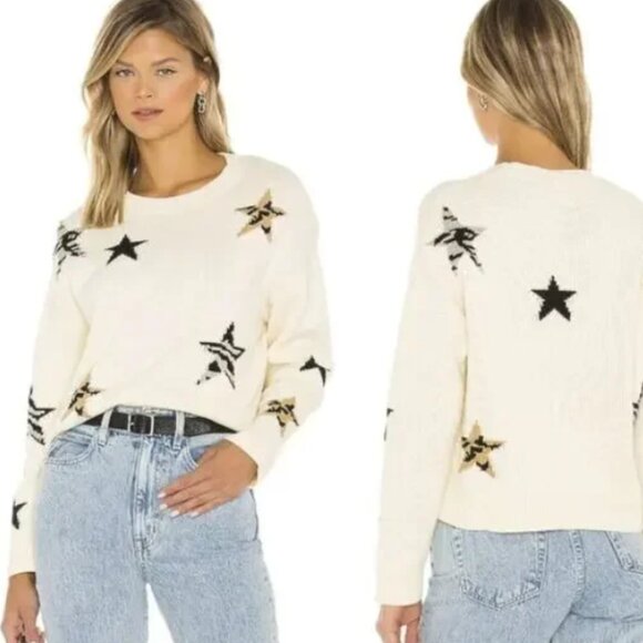 RAILS Percy Sweater - Neutral Animal Star - Women's Size Medium - Picture 1 of 14